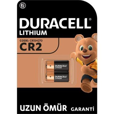 Duracell CR2 Lityum Pil 2'li Paket