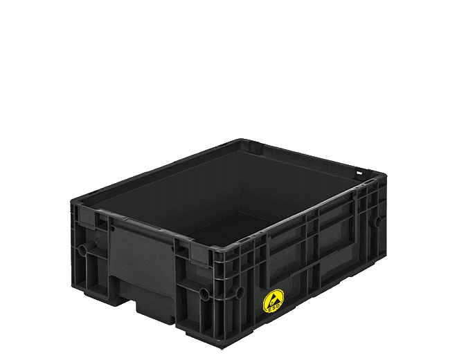 Plastik ESD Kasalar R-KLT-4115   Dış ebatları: 300x400x147 mm