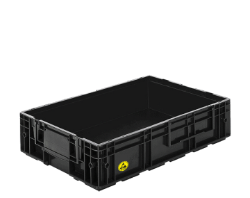 Plastik ESD Kasalar R-KLT-6115    Dış ebatları: 400x600x147 mm