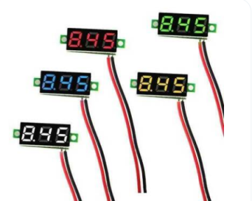 Mini Voltaj Göstergesi Mavi 4V - 30V Voltmetre