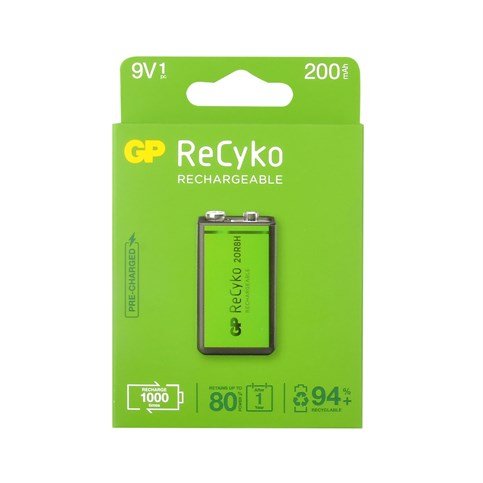 GP Recyko 9V 200 Mah Pil 1Li