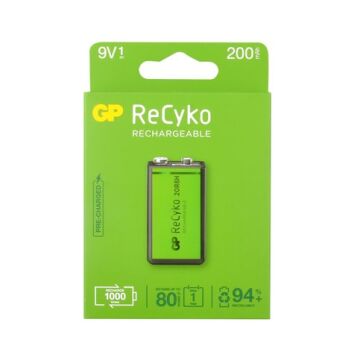 GP Recyko 9V 200 Mah Pil 1Li