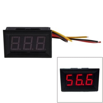 Arduino H27V 3.5-30V 2 Kablolu DC Kırmızı Voltmetre