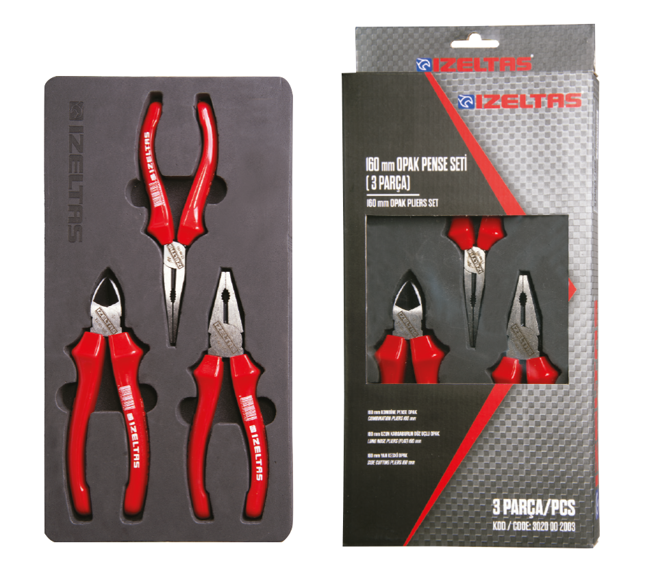 İzeltaş 3020002003 160mm Opak Pense Seti 3 Parça