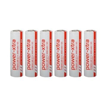 Power-Xtra PX18650-24P - 3.7V 2400 Mah Li-ion Şarjlı Pil - 12C - 30A  6 Lı Paket