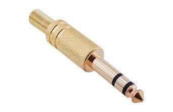 6.3MM STEREO ERKEK METAL KONNEKTÖR - GOLD KS205