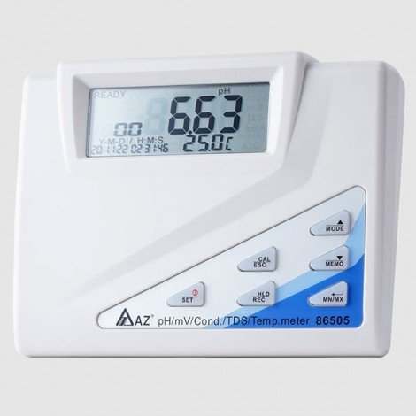 AZ 86505 Masa Tipi pH / mV / İletkenlik / TDS / Tuzluluk / Sıcaklık Ölçer