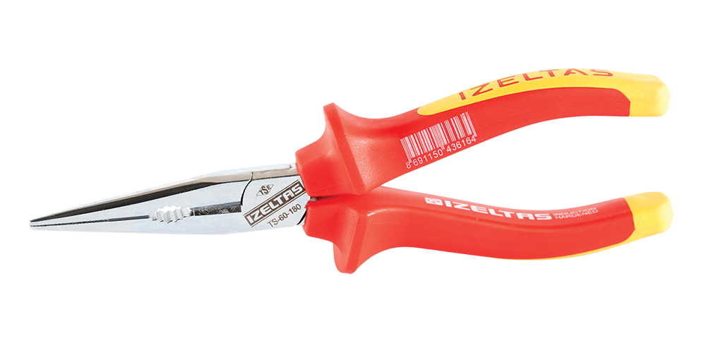 İzeltaş 3220136160 1000V İzoleli Elektrikçi Kargaburun Düz Uçlu 160 mm