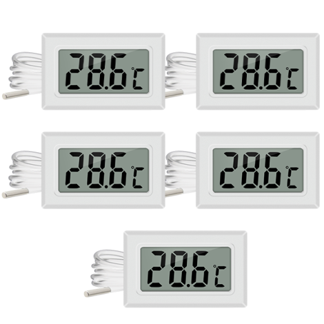 DC-1 Beyaz Pano Tipi Soketli Termometre (5´ li Paket)