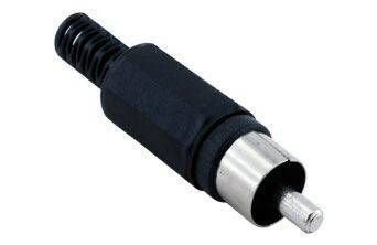 RCA ERKEK PLASTİK KONNEKTÖR - SİYAH KS302
