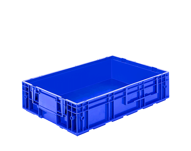 Yanları ve altı kapalı kasa  R-KLT-6415  Dış ebatları: 400x600x147 mm Gri