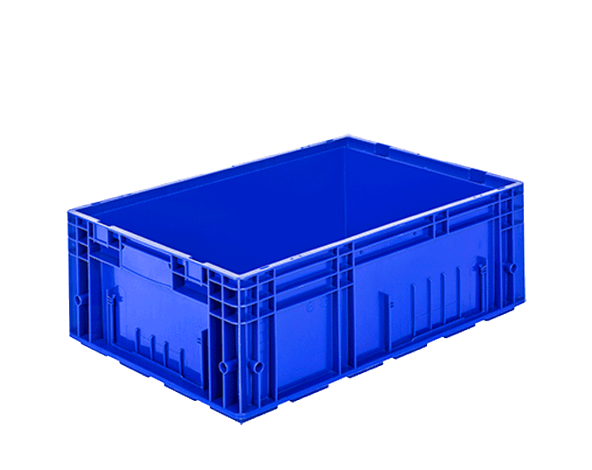 Yanları ve altı kapalı kasa  R-KLT-6422  Dış ebatları: 400x600x215 mm Gri