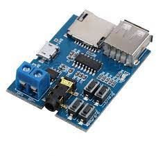 Arduino TF Kart ve USB Girişli Mp3 Oynatıcı Amplifikatör Dekoder Modülü