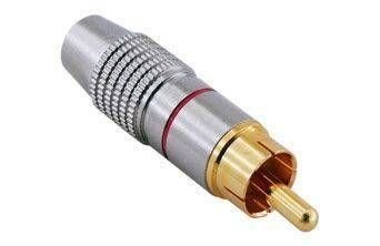 RCA ERKEK PROFESYONEL TİP METAL KONNEKTÖR - KIRMIZI