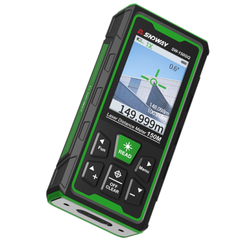 SW-150GQ Yeşil Lazerli 150 Metre Kameralı Lazermetre | Şarjlı ve IP68 Korumalı