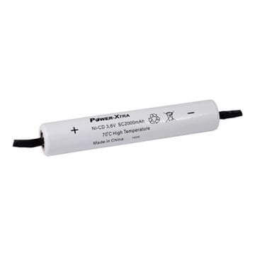 Power-Xtra 3S1P 3.6V Ni-Cd SC 1800 Mah Şarjlı Pil/Batarya Grubu (Yüksek Sıcaklık/Pinli)