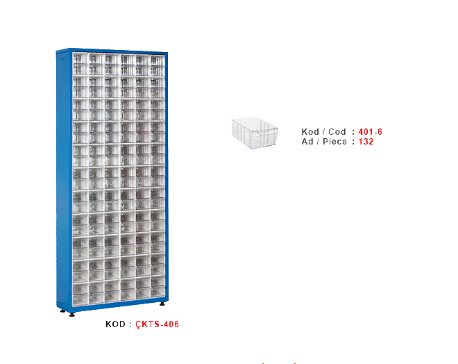 ÇKTS-406 Tek yönlü çekmeceli stand
