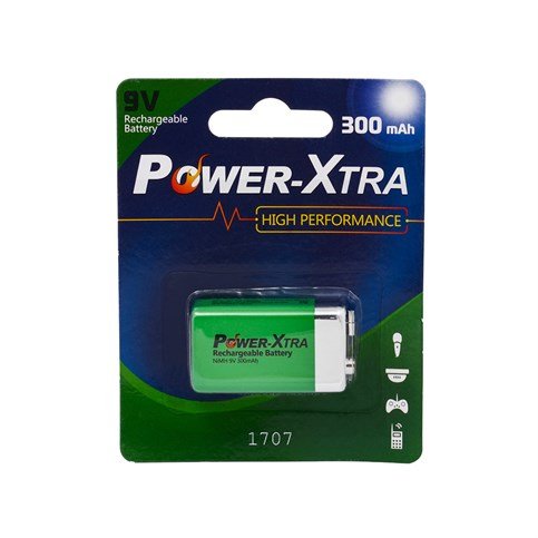 Power-Xtra Ni-Mh 9V 300 Mah Şarj Edilebilir Pil(İ)