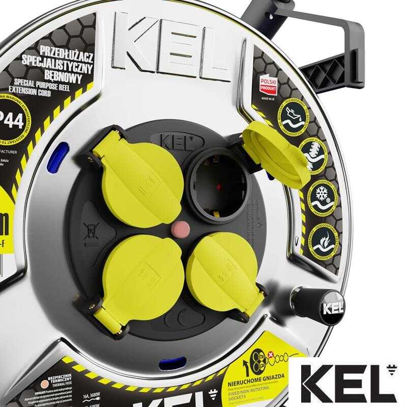 KEL 99439 Ağır Hizmet Tipi Uzatma Kablosu 20m, 3x2.5 mm2