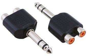 6.3MM STEREO ERKEK - 2RCA DİŞİ ADAPTÖR