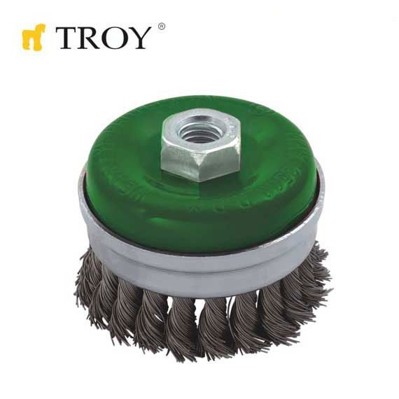 TROY 27707-100 Burma Telli Çanak Fırça (100mm)