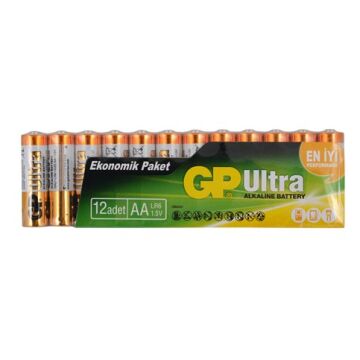 GP 15AU-VS12 Alkaline LR6 AA Kalem Pil 12Li Blister