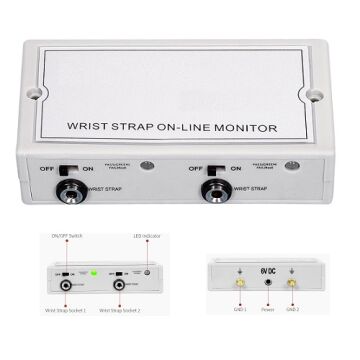 IZ-W519 Antistatik ESD Bileklik Süreklilik Test Monitörü Çift Girişli