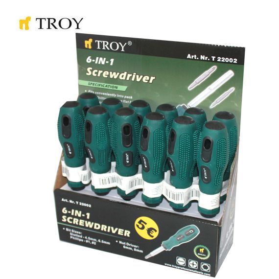 TROY 22002 Değişebilir Uçlu Tornavida