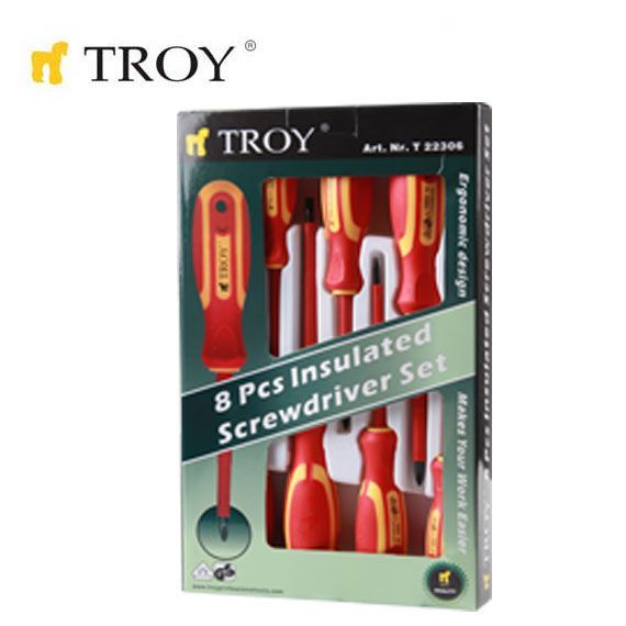 TROY 22306 İzoleli Tornavida Seti (8 Parça)