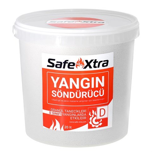 Safe-Xtra Pil Ve Bataryalar İçin Yangın Söndürücü - 20Lt