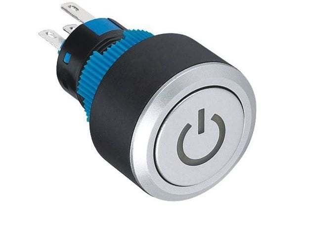 LAS1-AWY-11T-B Mavi Yaylı Buton