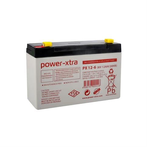 Power-Xtra 6V 12Ah Bakımsız Akü
