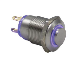 12MM YAYLI LEDLİ METAL BUTON - 1NO - IP67