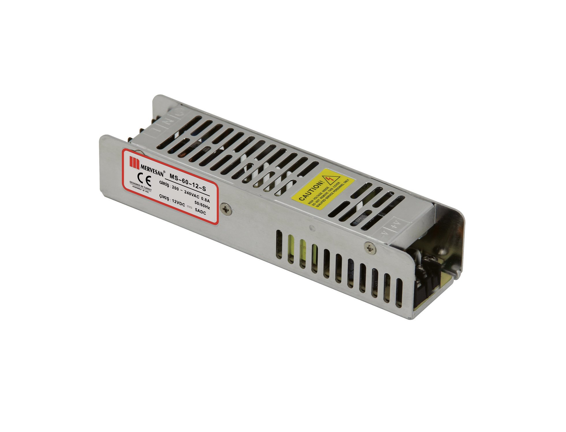 Slim Metal Kasa AC/DC (SMPS) Adaptör 12V 5A 60W