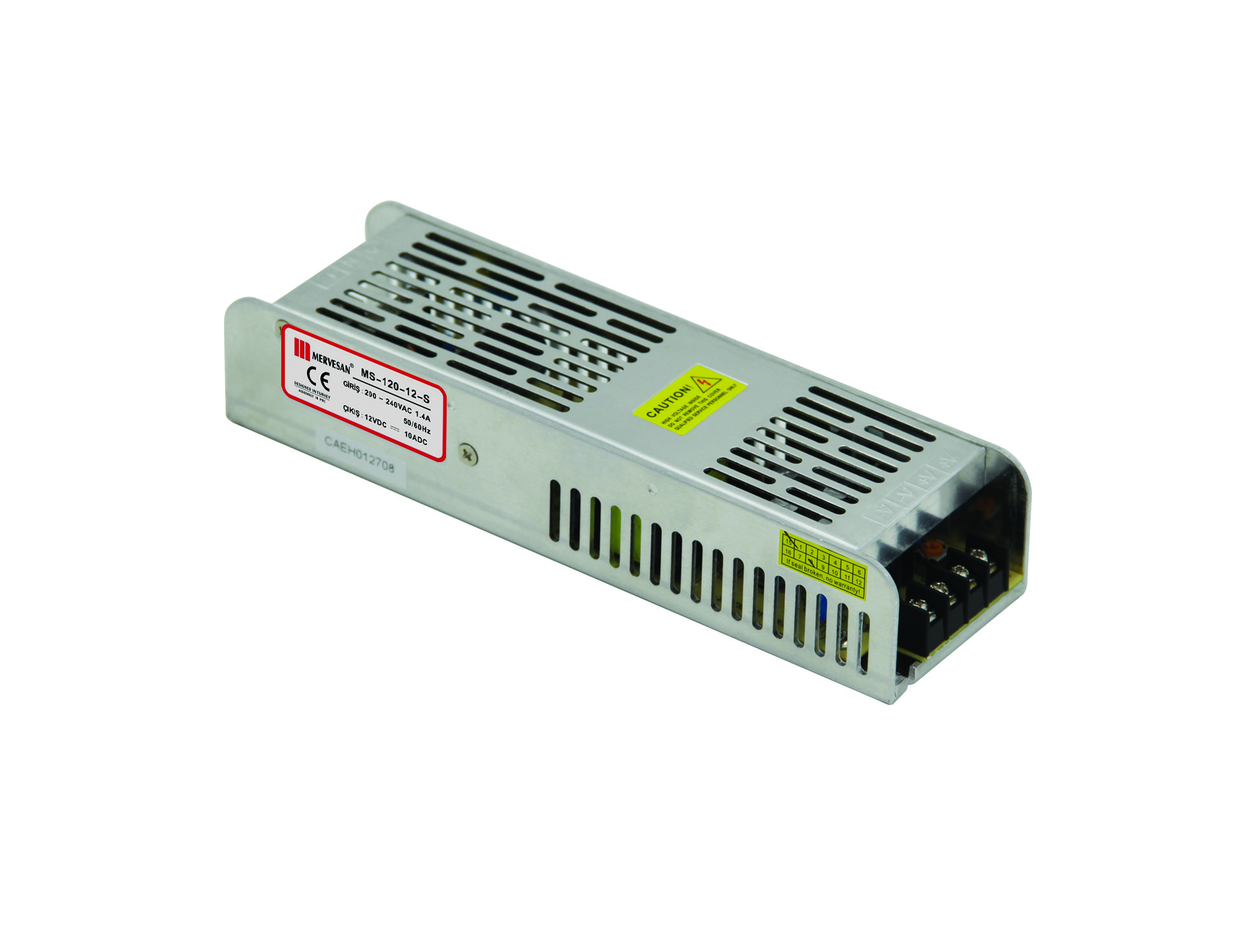 Slim Metal Kasa AC/DC (SMPS) Adaptör 12V 10A 120W