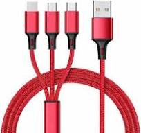 Arduino Suda 3'lü Şarj Kablosu(Kırmızı)