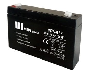 MRW POWER  Bakımsız Kuru Aküler  6Volt 7AH