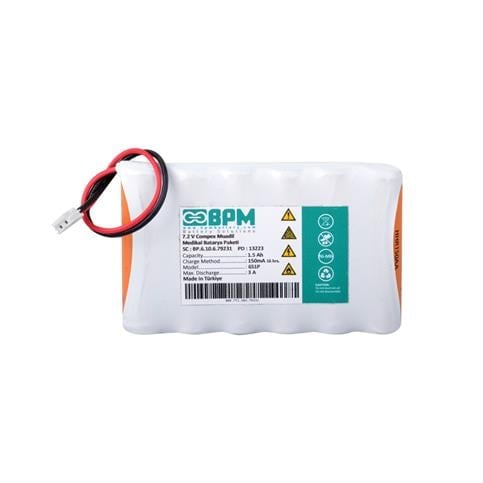 BPM IS105004 7.2 Volt 1500 Mah Ni-Mh Compex Muadil Medikal Batarya Paketi