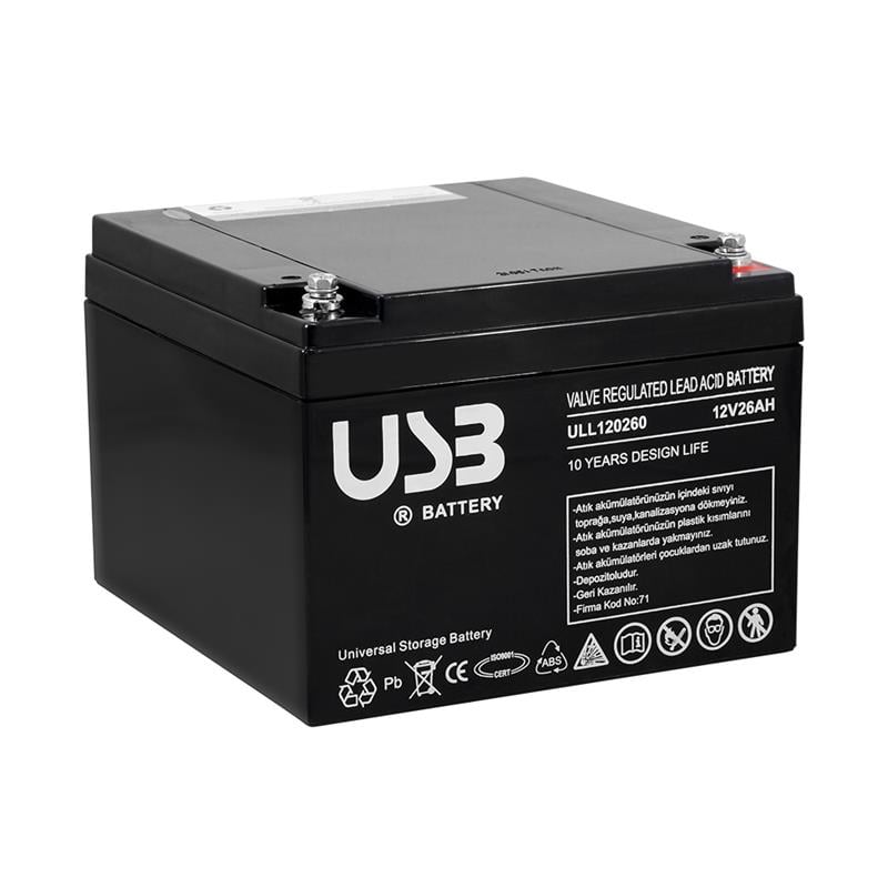 USB ULL1226 12V 26 Ah Kuru Tip Akü