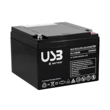 USB ULL1226 12V 26 Ah Kuru Tip Akü